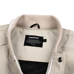 Logo Varsity Jacket Cream Beige