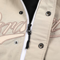 Logo Varsity Jacket Cream Beige