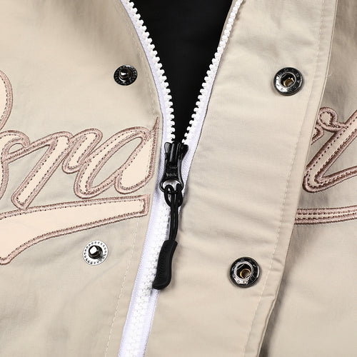 Logo Varsity Jacket Cream Beige