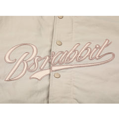 Logo Varsity Jacket Cream Beige