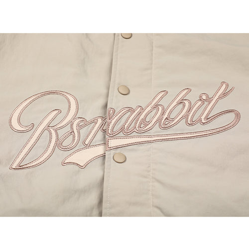 Logo Varsity Jacket Cream Beige