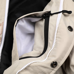 Logo Varsity Jacket Cream Beige