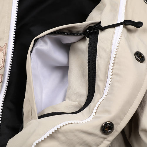 Logo Varsity Jacket Cream Beige