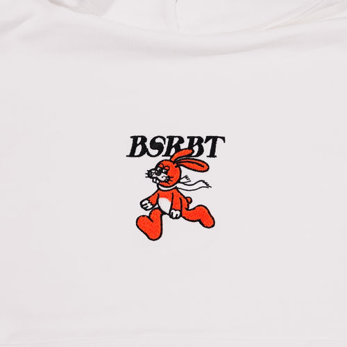 Bsrbt Sunday Rabbit Embroidery Hoodie White