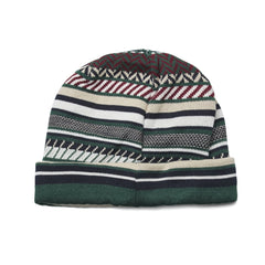 Logo Knit Beanie Ethnic Navy