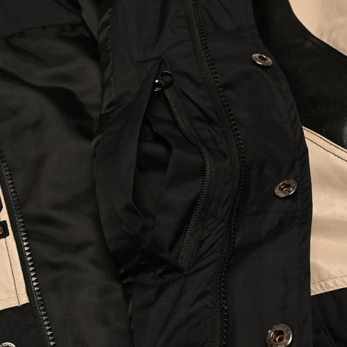 Sporty Logo Collar Varsity Jacket Black