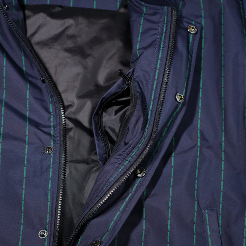 Logo Stripe Varsity Jacket Navy