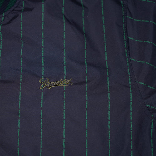 Logo Stripe Varsity Jacket Navy