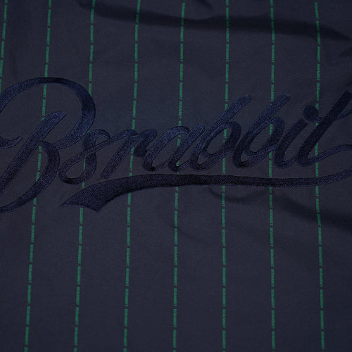 Logo Stripe Varsity Jacket Navy