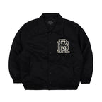 Big Logo Collar Varsity Jacket Black
