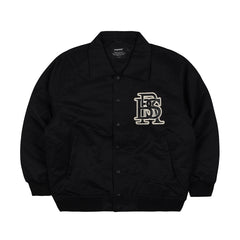 Big Logo Collar Varsity Jacket Black