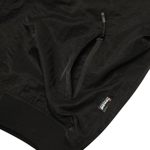 Big Logo Collar Varsity Jacket Black