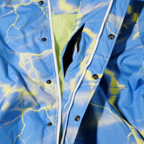 Yellow Thunder Varsity Jacket Sky Blue