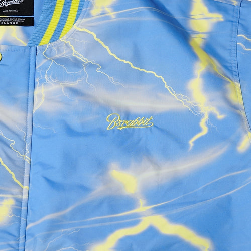 Yellow Thunder Varsity Jacket Sky Blue