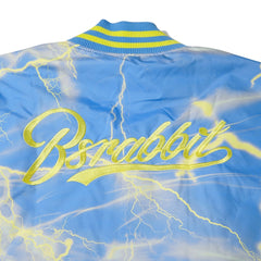 Yellow Thunder Varsity Jacket Sky Blue
