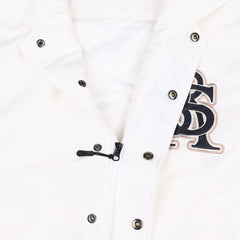 Big Logo Collar Varsity Jacket Cream