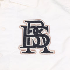 Big Logo Collar Varsity Jacket Cream
