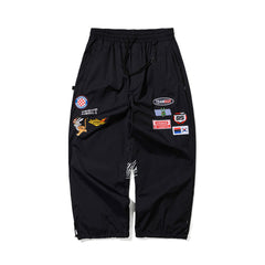 Racing Patch Super Wide Pants Black
