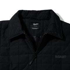 Logo Quilting Collar Jacket Black