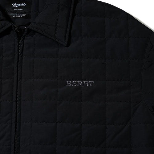 Logo Quilting Collar Jacket Black