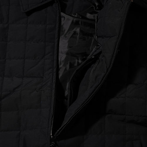 Logo Quilting Collar Jacket Black