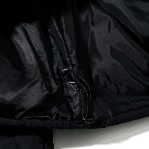 Logo Quilting Collar Jacket Black