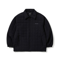 Logo Quilting Collar Jacket Black