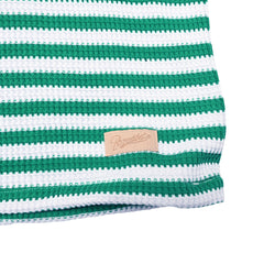 Stripe High Neck Pullover Green