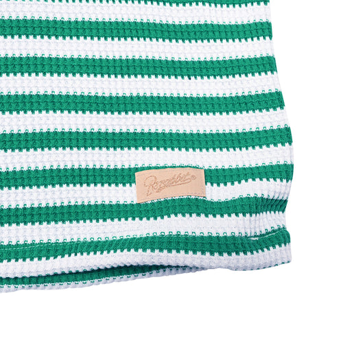 Stripe High Neck Pullover Green