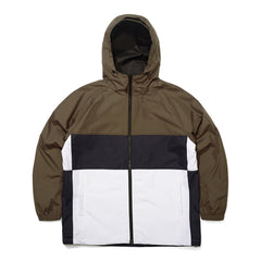 Cross Box Hooded Jacket Khaki White