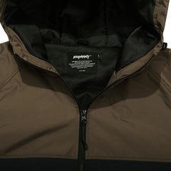 Cross Box Hooded Jacket Khaki White