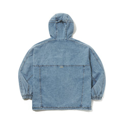 Dsxbs Wax Real Denim 5 Pocket Hooded Jacket Vintage Blue