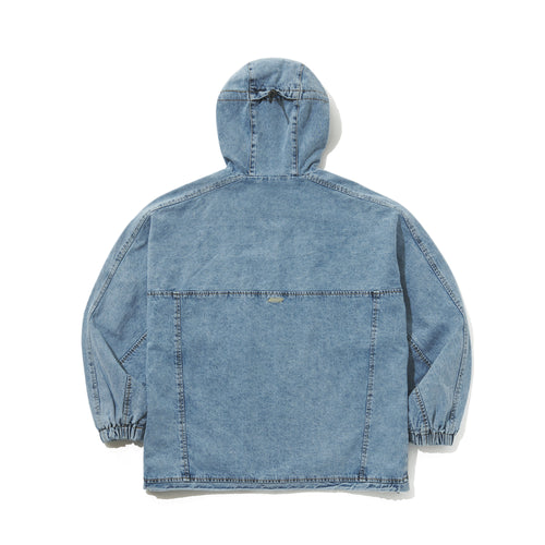 Dsxbs Wax Real Denim 5 Pocket Hooded Jacket Vintage Blue