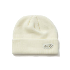 Metal Logo Basic Beanie Ivory