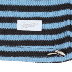 Stripe High Neck Pullover Blue