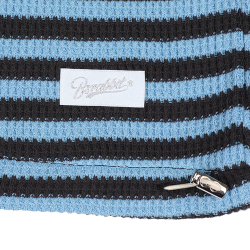 Stripe High Neck Pullover Blue