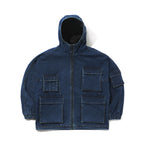 Dsxbs Wax Real Denim 5 Pocket Hooded Jacket Deep Blue