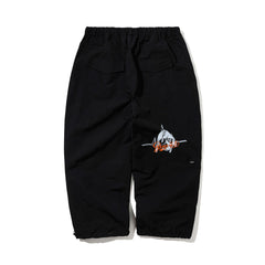Js Skull Logo Super Wide Ventilation Pants Black