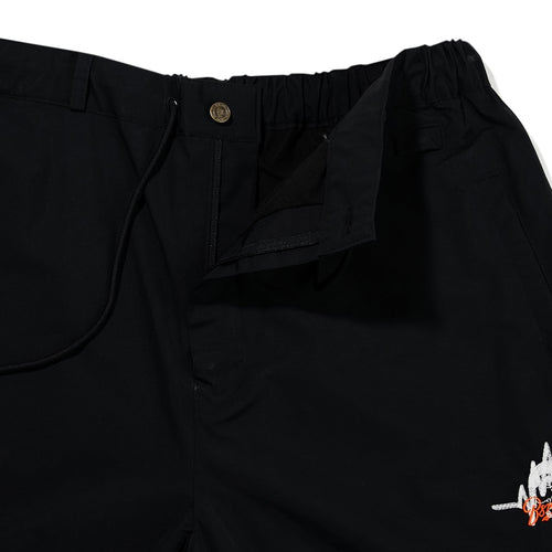 Js Skull Logo Super Wide Ventilation Pants Black