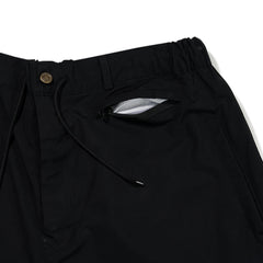 Js Skull Logo Super Wide Ventilation Pants Black
