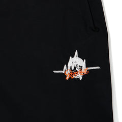 Js Skull Logo Super Wide Ventilation Pants Black