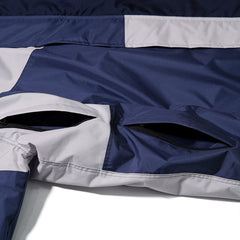 Chaotic Incision Hoodie Jacket Navy