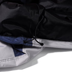 Chaotic Incision Hoodie Jacket Navy