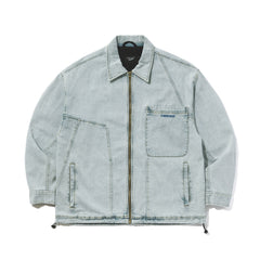 Dsxbs Wax Real Denim Collar Jacket Light Blue