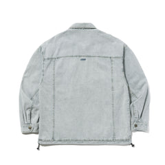 Dsxbs Wax Real Denim Collar Jacket Light Blue
