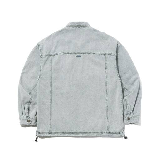 Dsxbs Wax Real Denim Collar Jacket Light Blue