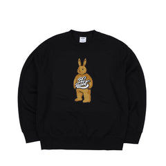 Big Bear Rabbit Crewneck Black