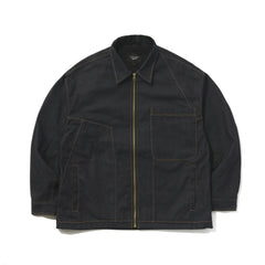 Dsxbs Wax Real Denim Collar Jacket Raw Blue