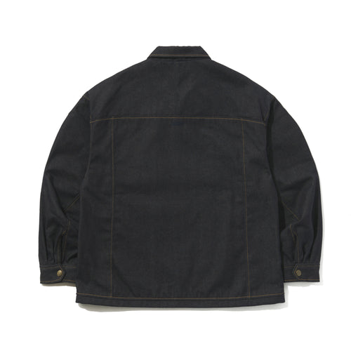 Dsxbs Wax Real Denim Collar Jacket Raw Blue