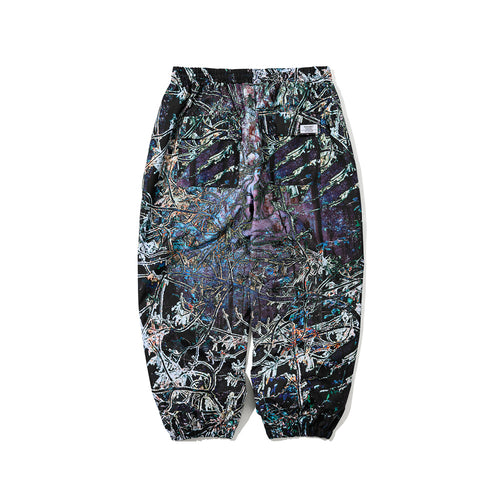 Isd High Super Wide Jogger Pants Black Snowflake